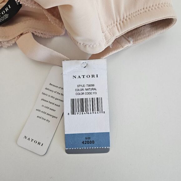 NWT Natori Lace Pure Allure Full Underwire Contour Bra 736099 Natural 42DDD - Picture 7 of 7
